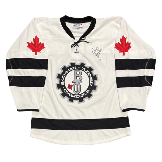 BTO Gear Logo on White Hockey Jersey - Signed!