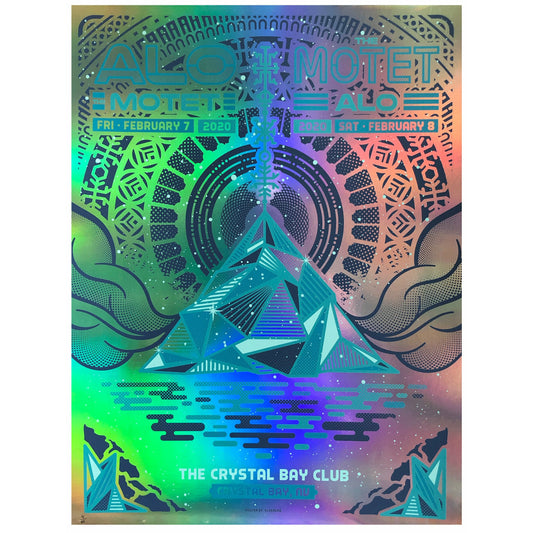 Oleg Kremeshnoy "ALO/The Motet Co-Bill" Crystal Bay Club, Crystal Bay, NV 2/7-8/20 Metallic Print Poster