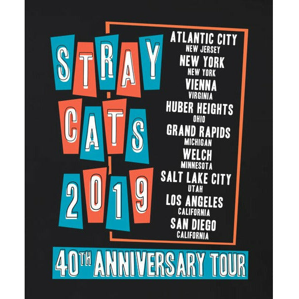 Stray cats 2019 tour t top shirt