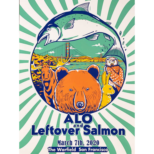 ALO and Leftover Salmon posters, designed by Masahiro Nukui.