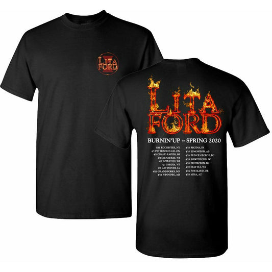 Lita Ford - Burnin' Up Spring 2020 Tour T-Shirt
