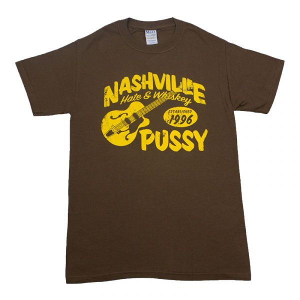 Nashville Pussy- Hate & Whiskey Unisex T-shirt-Brown