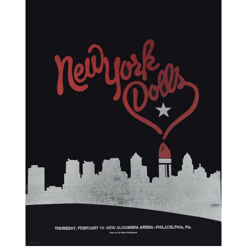 New York Dolls Live Screen Printed Poster - Alhambra Arena, PA