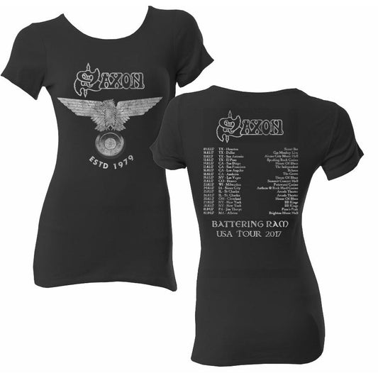 Saxon - Wheels of Steel 2017 USA Tour Ladies T-Shirt
