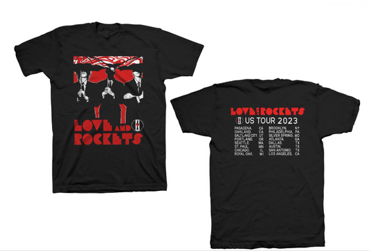 Love and Rockets 2023 Tour Tee with dates