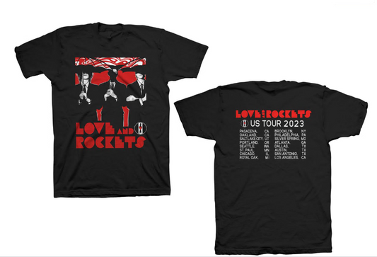 Love & Rockets 2023 Tour Tee with dates