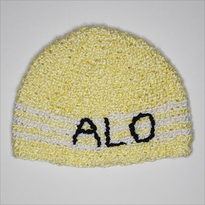 ALO Hand Knit Beanies with Block Logo