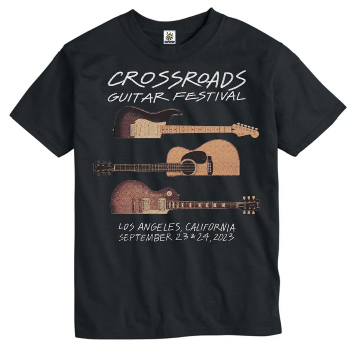 Sliced Guitar Line Up Tee - Black