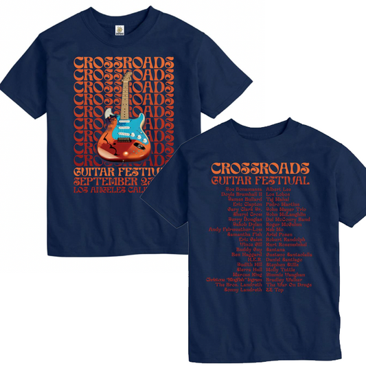 Crash Guitar Line Up Tee - Navy