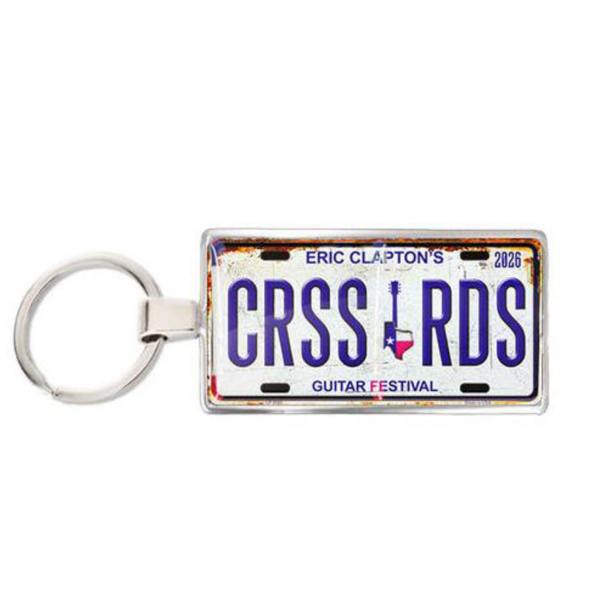 Crossroads License Plate Keychain