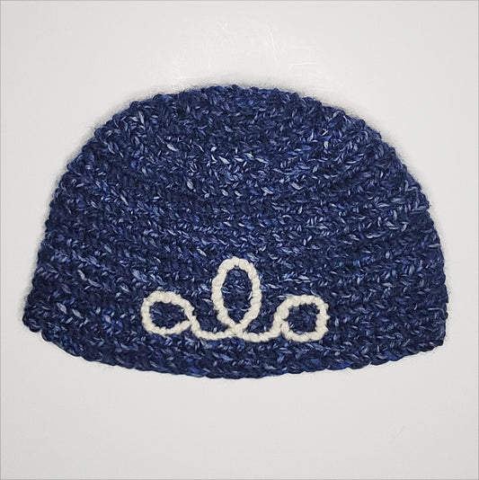 ALO Hand Knit Beanies with Cursive Logo