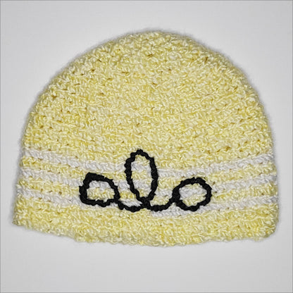 ALO Hand Knit Beanies with Cursive Logo