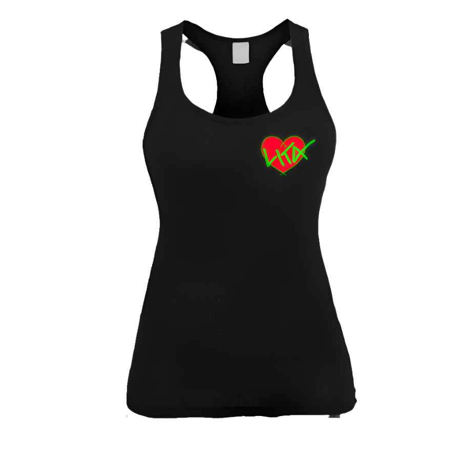 Lita Ford Heart Stitch Racerback Tank - Womens