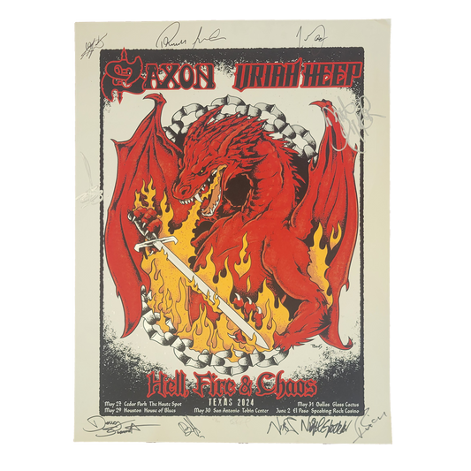 Saxon & Uriah Heep Texas Event Poster (Signed)
