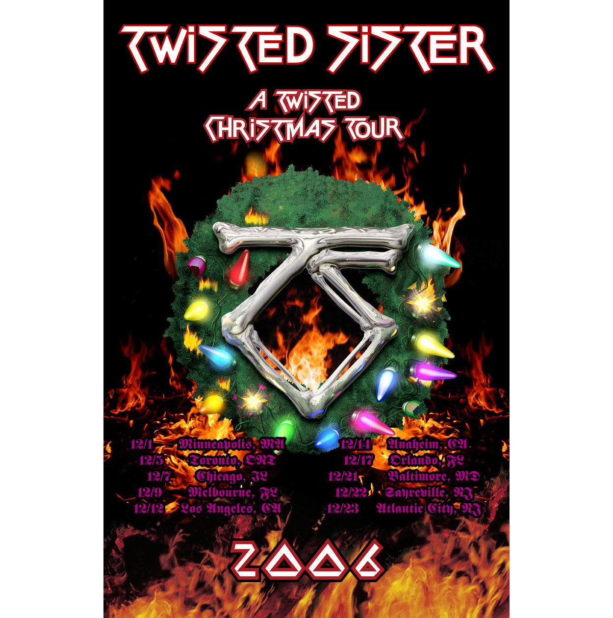 Twisted Sister - 2006 Twisted Christmas Tour Poster