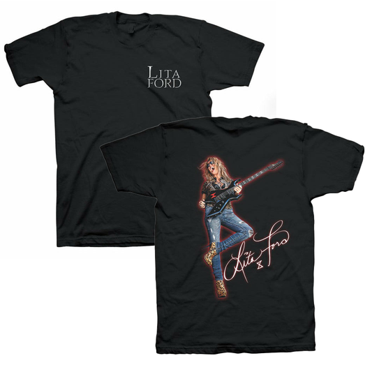 Lita Ford - Red Porch Photo T-Shirt