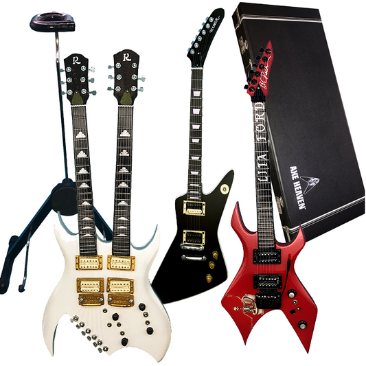 Lita Ford Mini Guitar 3-Piece Set - SIGNED!