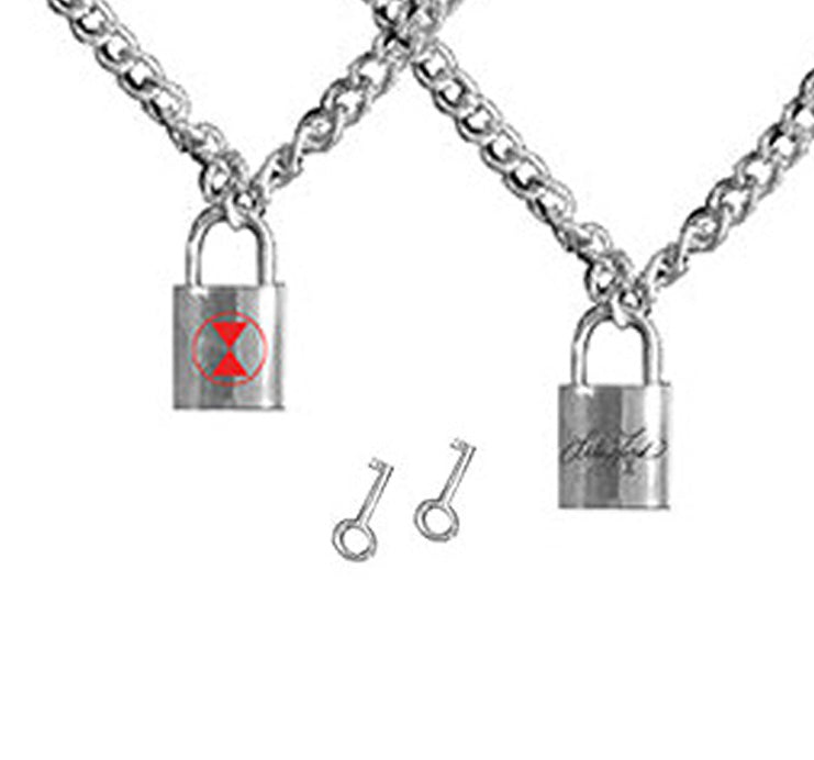 Hourglass Logo Chain and Padlock Necklace