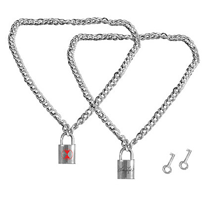 Hourglass Logo Chain and Padlock Necklace