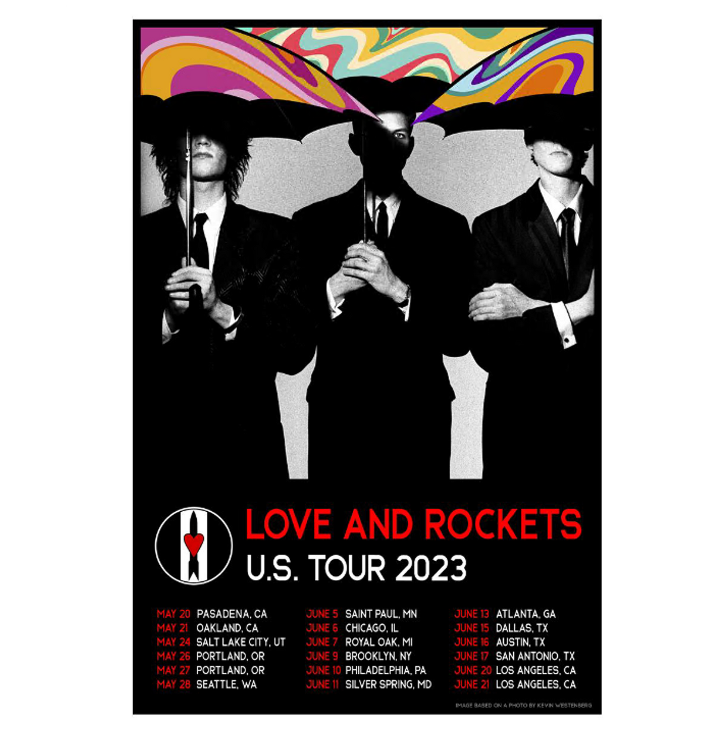 SIGNED Love & Rockets - 2023 Umbrella Itinerary Poster