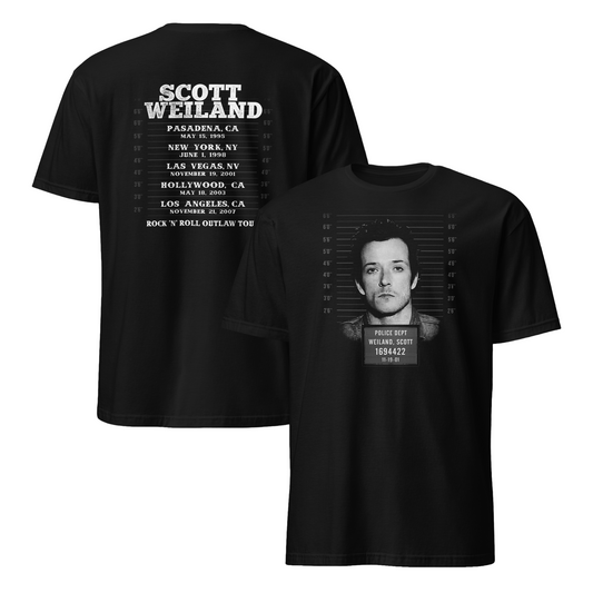 Scott Weiland “Rock ’n’ Roll Outlaw” Mugshot Vintage T-Shirt