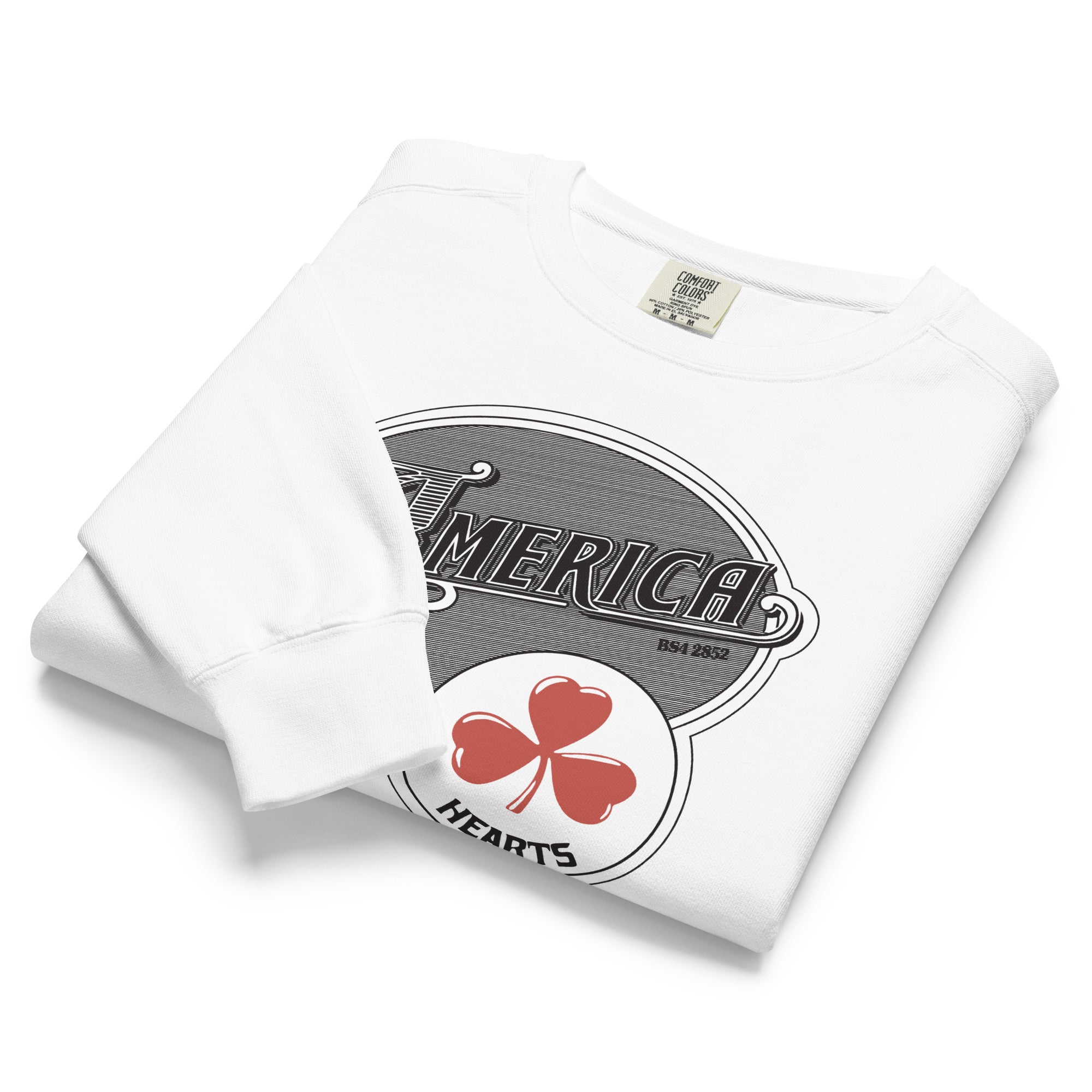 HEARTS CENTERED ACID DYED SWEATSHIRT