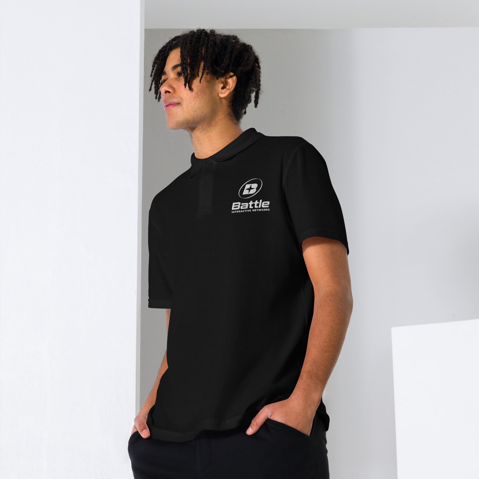 Battle Interactive Unisex pique polo shirt