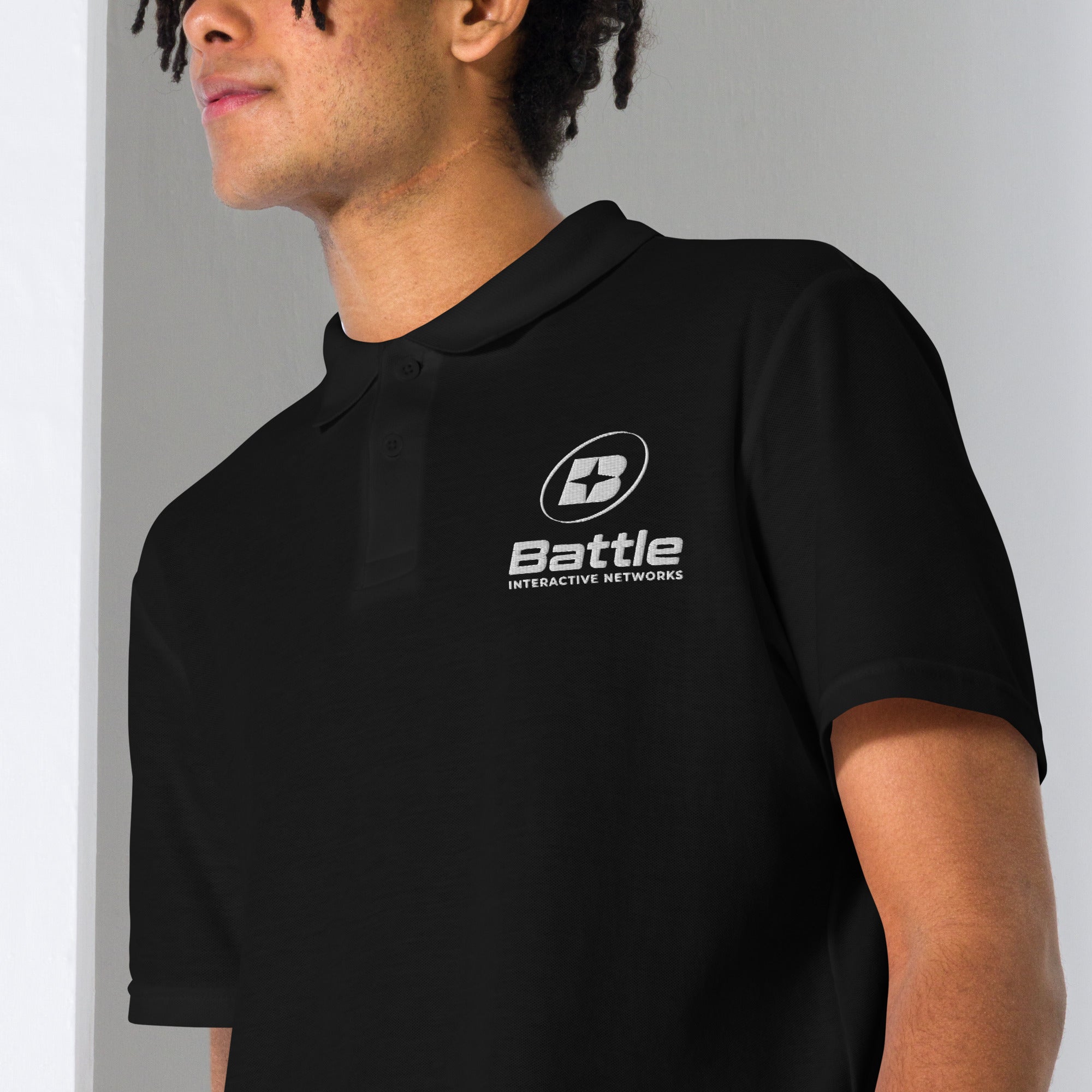 Battle Interactive Unisex pique polo shirt