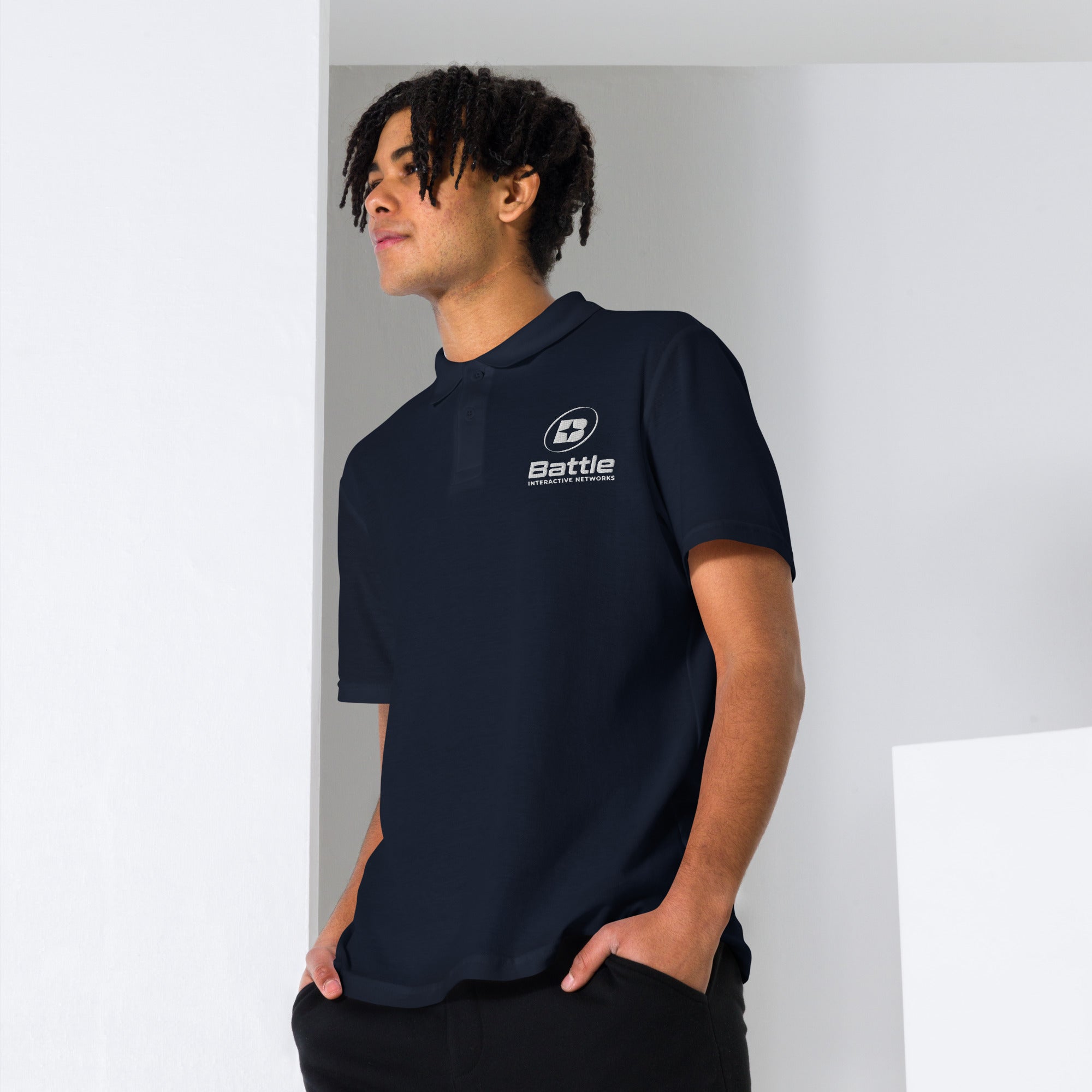 Battle Interactive Unisex pique polo shirt