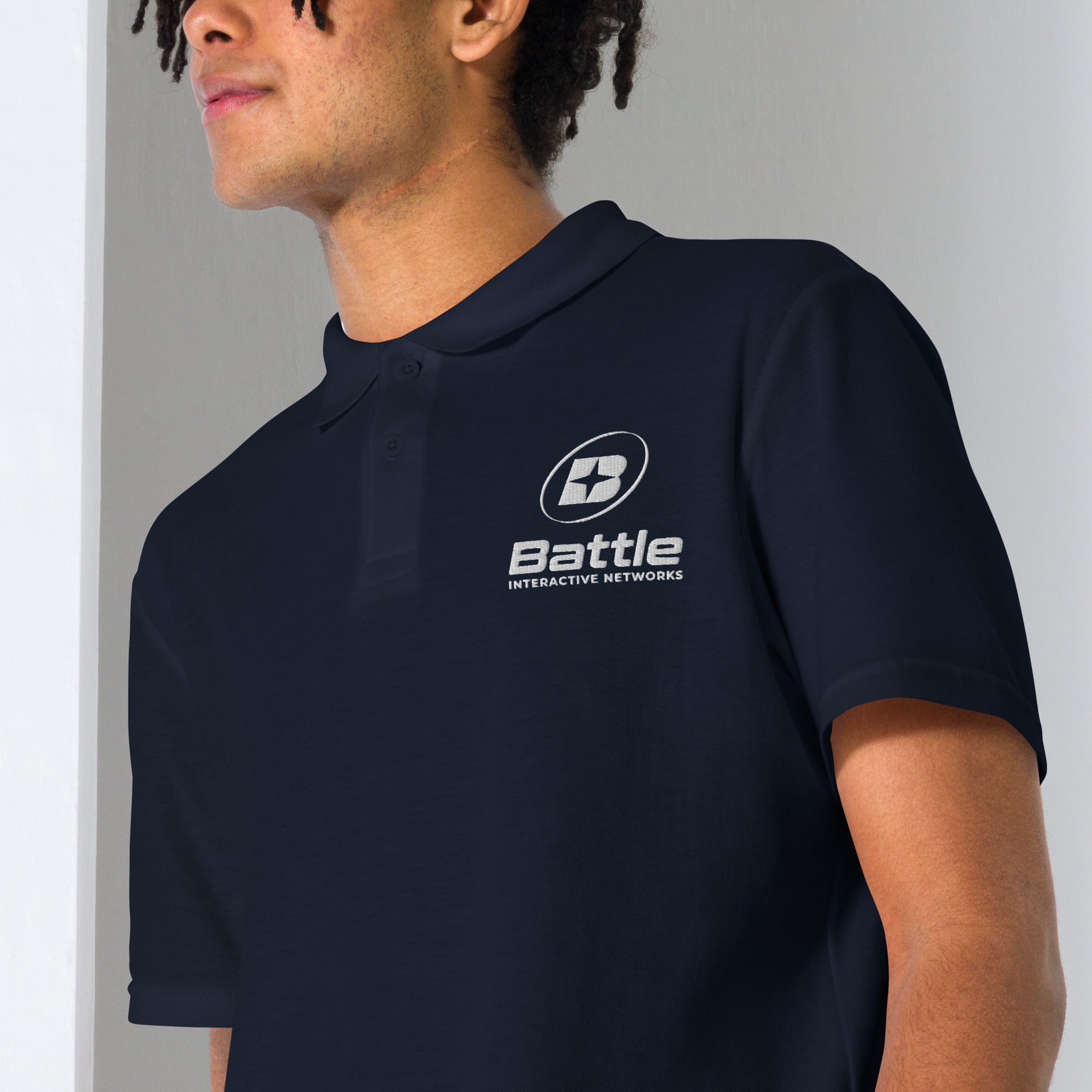 Battle Interactive Unisex pique polo shirt