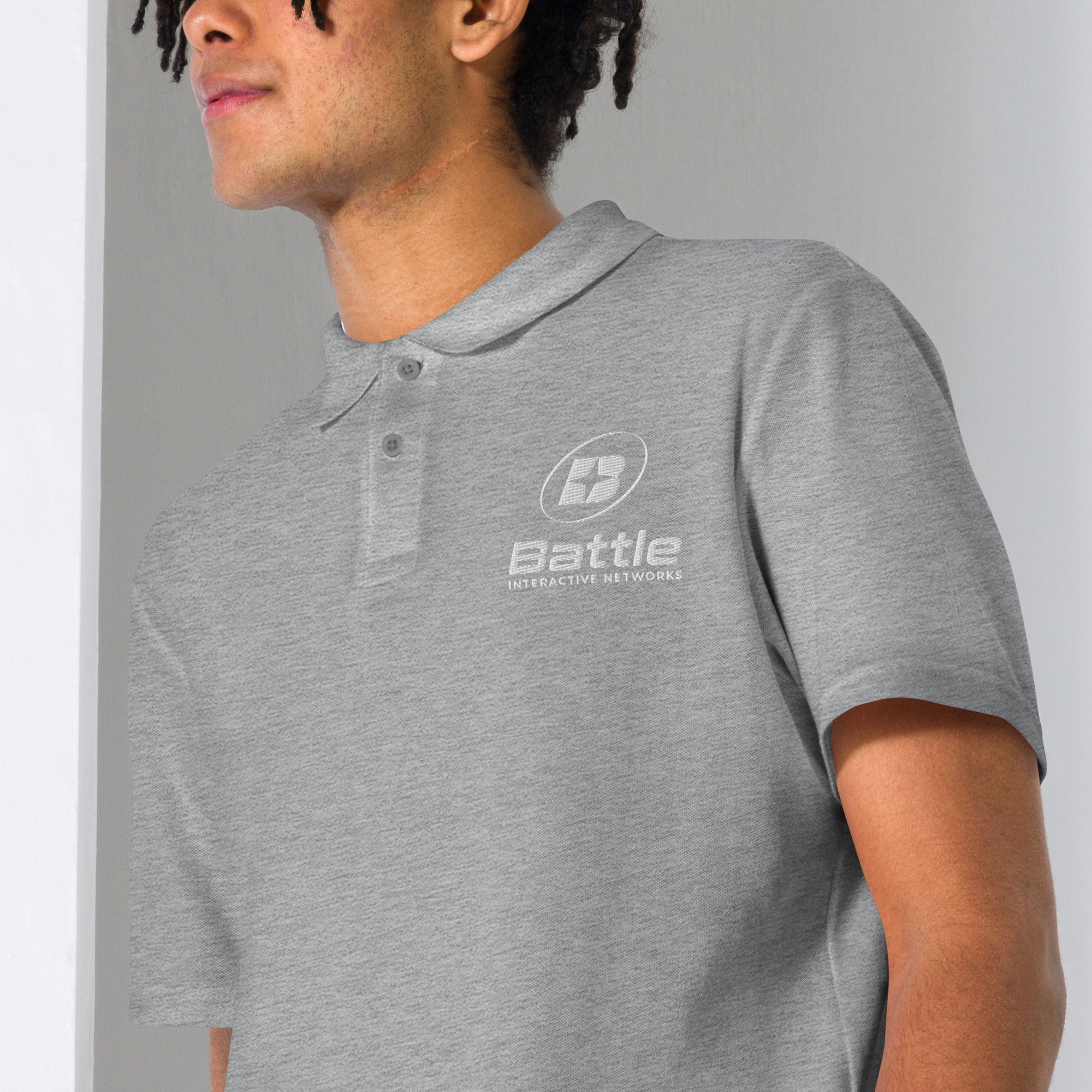Battle Interactive Unisex pique polo shirt