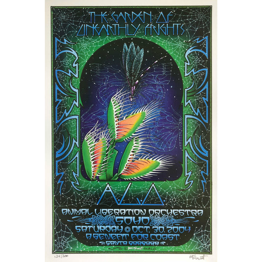 Michael Everett "The Garden of Unearthly Frights" - SOHO, Santa Barbara, CA 10/30/04 Poster - Signed/Numbered by Artist