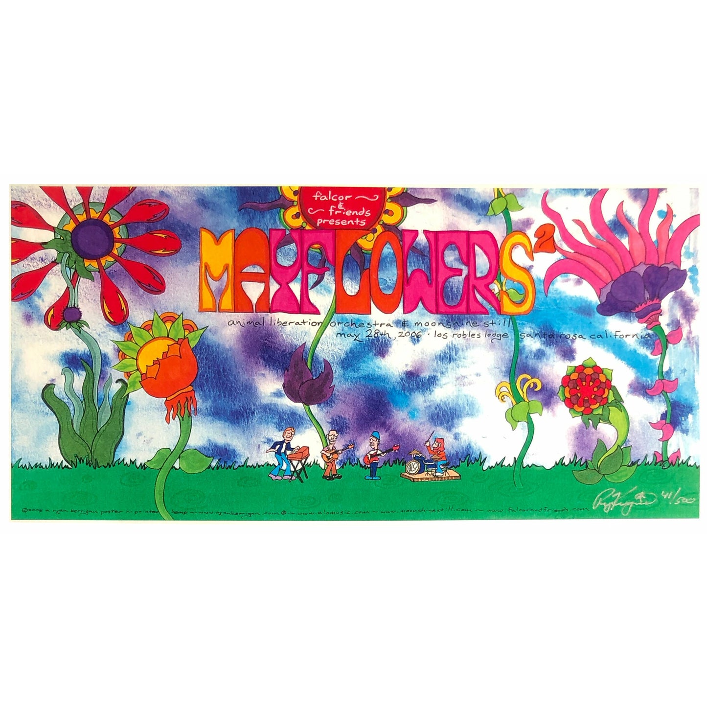 Ryan Kerrigan - "mAyfLOwers 2" - Los Robles Lodge, Santa Rosa, CA 5/28/06 Poster - Signed/Numbered by Artist