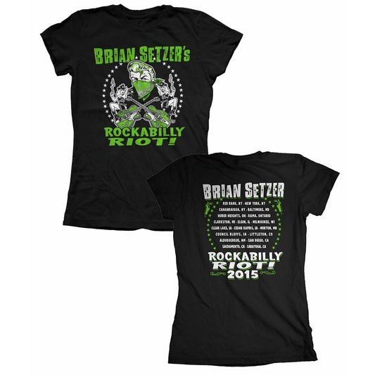 Brian Setzer - Rockabilly Riot 2015 Tour Juniors T-Shirt