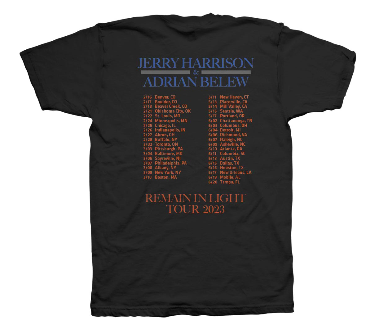 Remain in Light - Admat Tour 2023 Tee