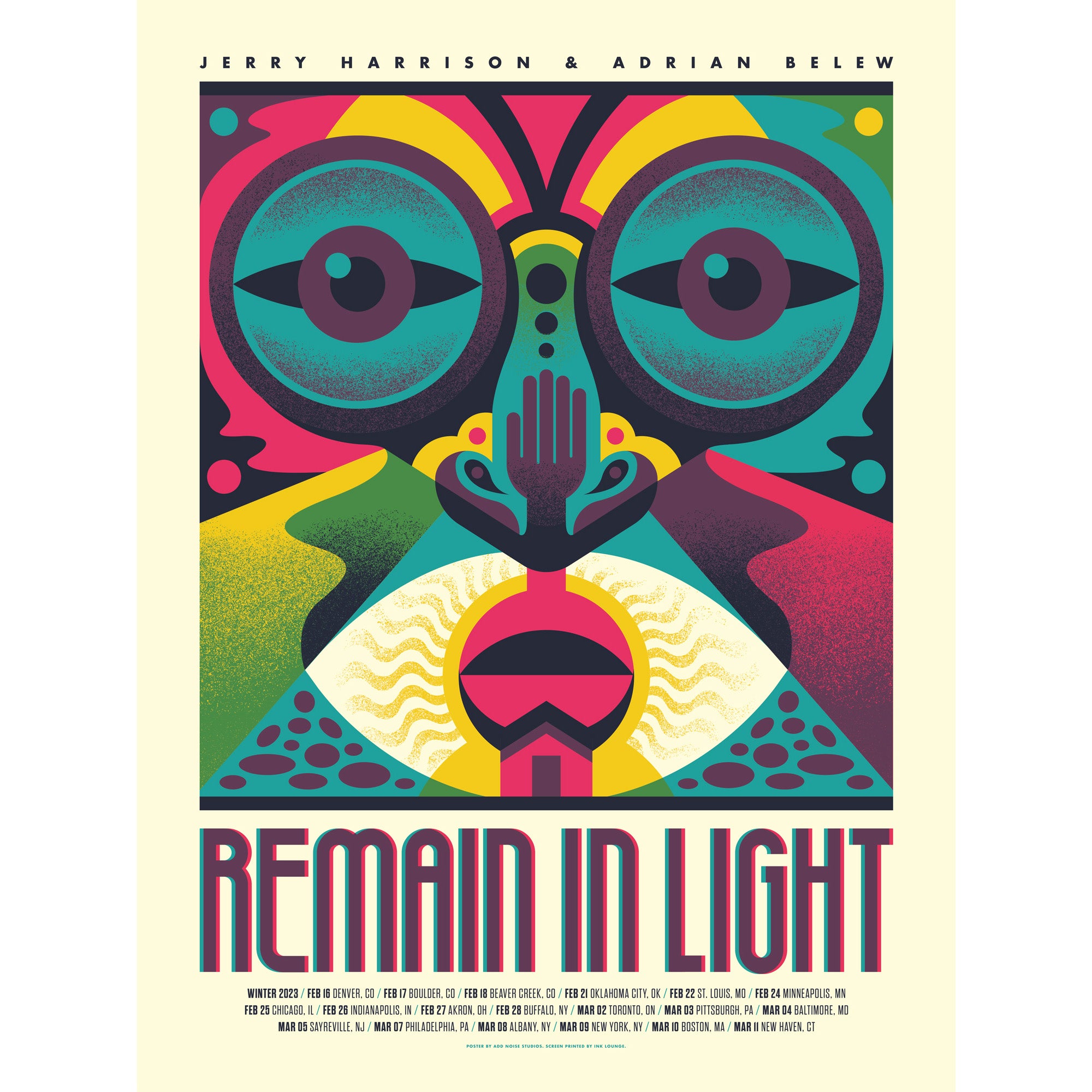 Remain in Light - Winter 2023 Tour Poster