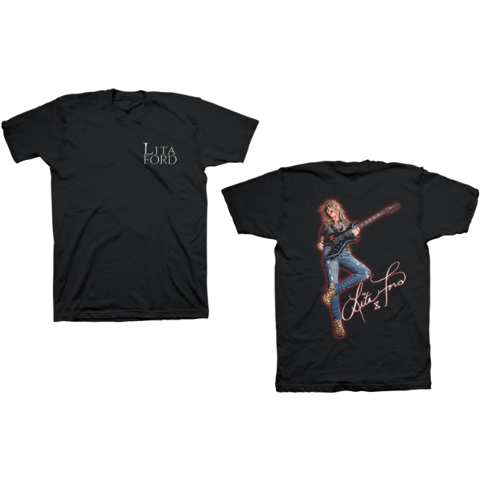 Lita Ford - Red Porch Photo T-Shirt - NEW