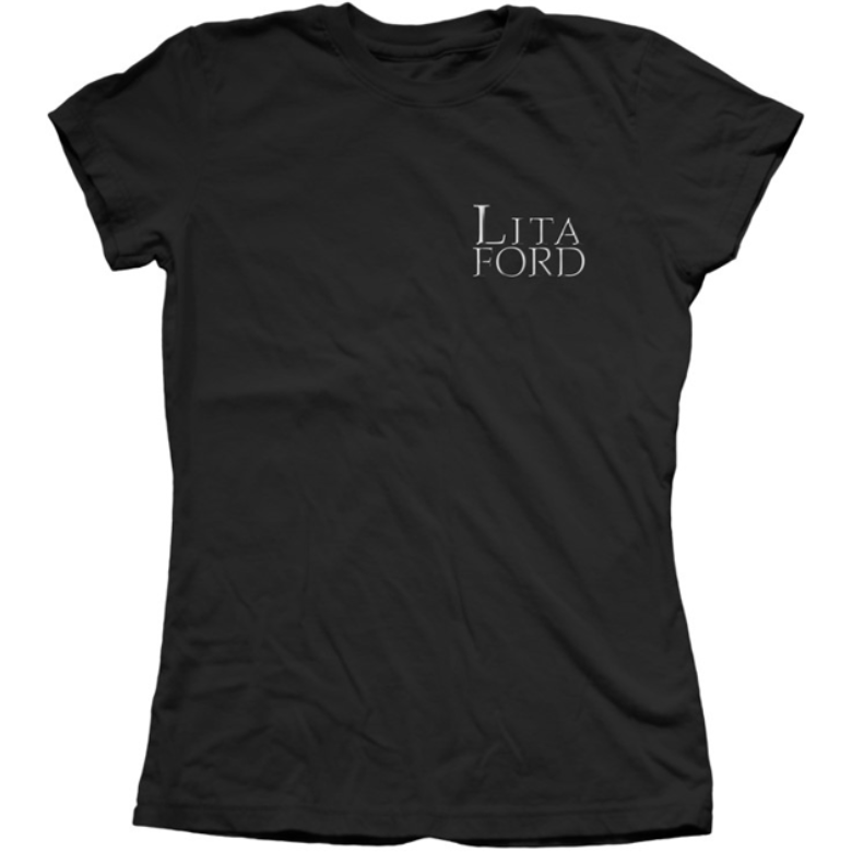 Lita Ford - Red Porch Photo Ladies T-Shirt - NEW