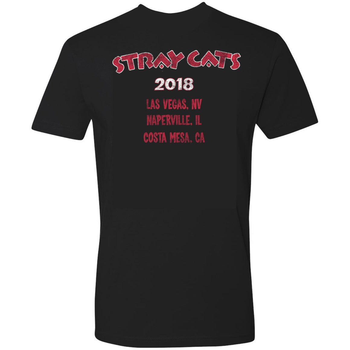 Stray Cats - Distressed Cat Head Logo 2018 Tour Tee