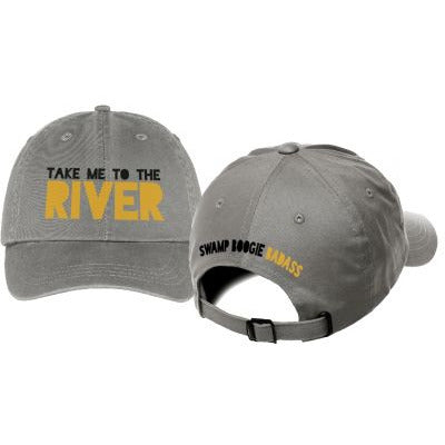 Take Me To The River - Swamp Boogie Badass Embroidered Dad Cap - Grey