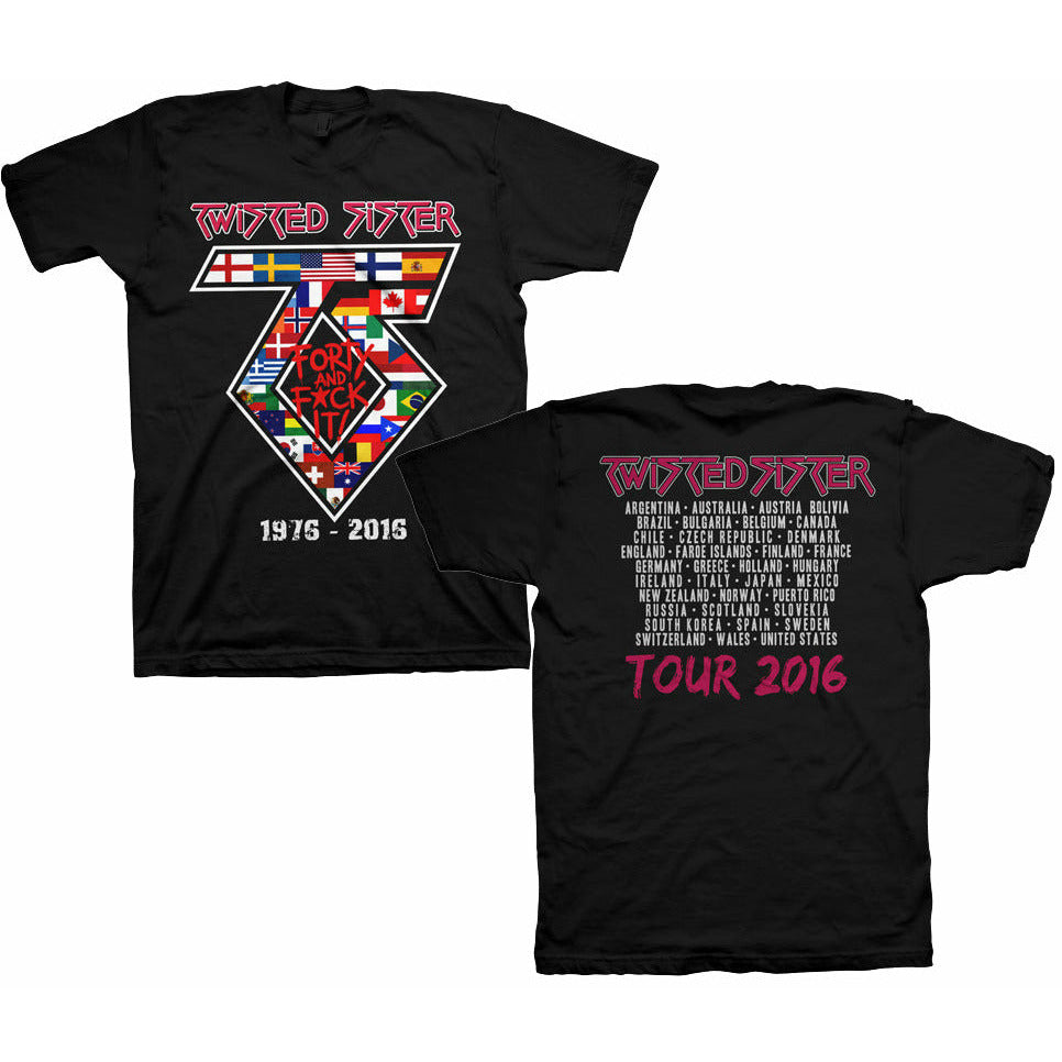 Twisted Sister - Flag Logo 2016 Tour T-Shirt