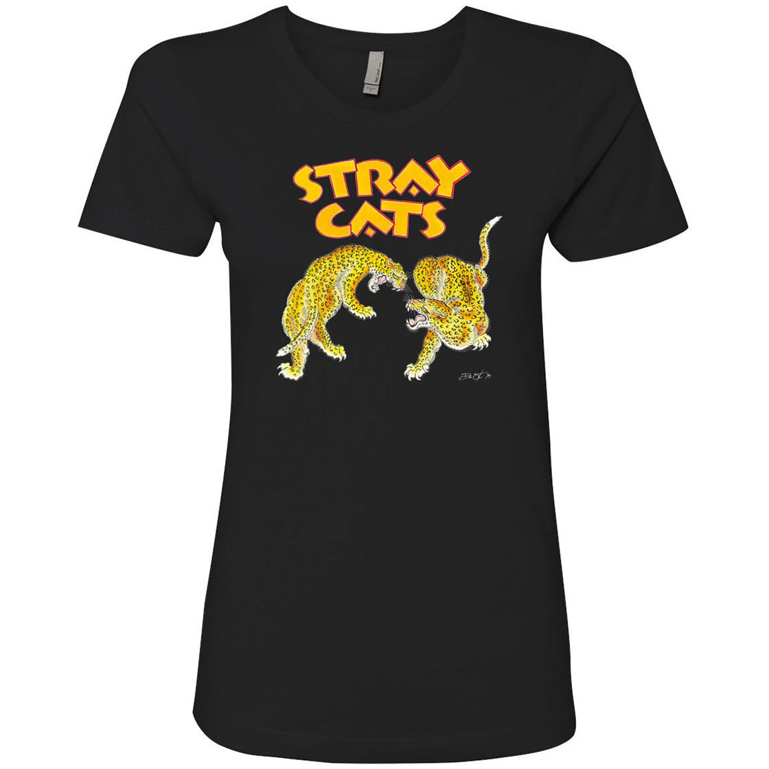 Stray Cats - Ladies Cheetah T-Shirt