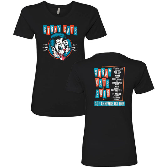Stray Cats - Ladies 40th Anniversary Tour 2019 Itin T-Shirt