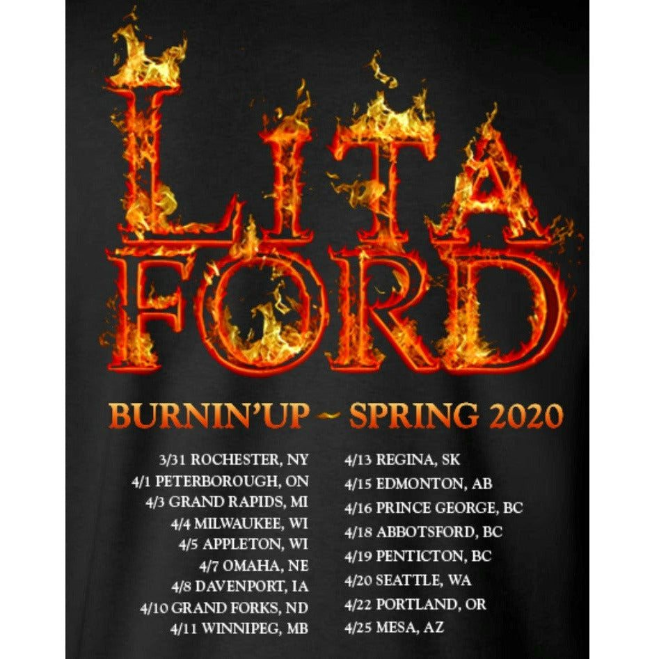 Lita Ford - Burnin' Up Spring 2020 Tour T-Shirt