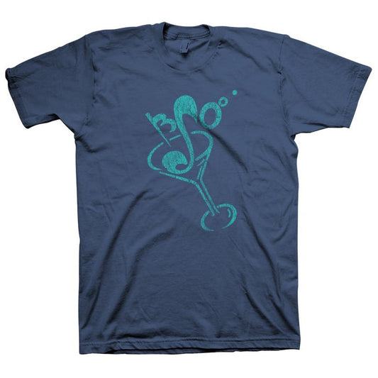 Brian Setzer Orchestra - Big Martini Logo T-Shirt - Indigo