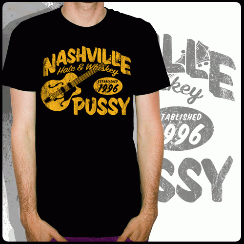 Nashville Pussy- Hate & Whiskey Unisex T-shirt-Black