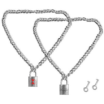 Hourglass Logo Chain and Padlock Necklace