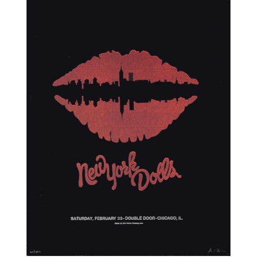 New York Dolls Live Screen Printed Poster - Double Door - Chicago, IL
