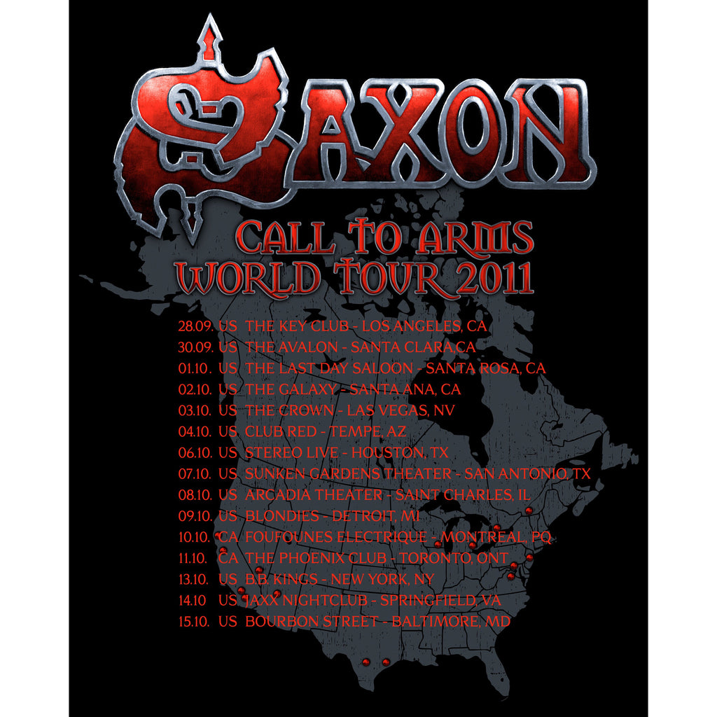 Saxon - Heavy Metal Thunder - USA T-Shirt