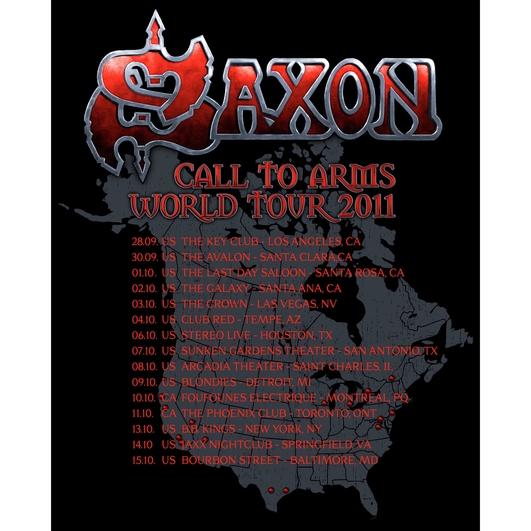 Saxon - Heavy Metal Thunder - USA T-Shirt